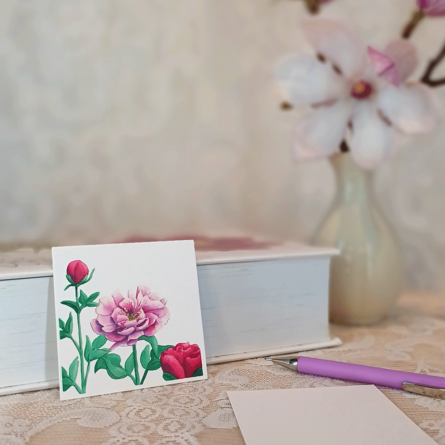 Peony Petite card